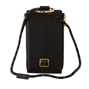 Dolce & Gabbana Elegant Black Leather Strapped Wallet Dolce & Gabbana 