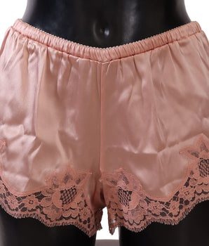 Dolce &amp; Gabbana Pink Floral Lace Lingerie Underwear