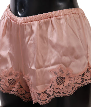 Dolce &amp; Gabbana Pink Floral Lace Lingerie Underwear