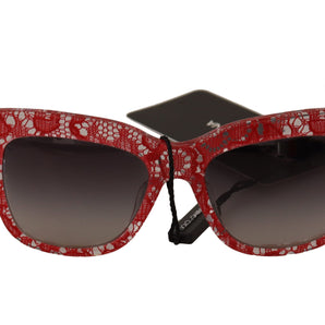 Dolce &amp; Gabbana Elegant Sicilian Lace Insert Sunglasses