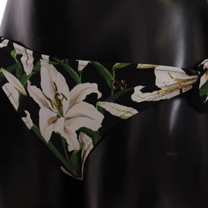 Dolce & Gabbana Elegant Lily-Print Bikini Bottom