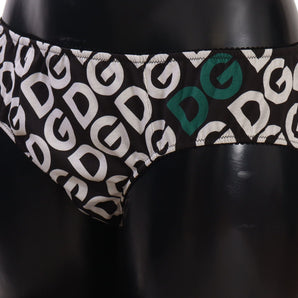 Dolce &amp; Gabbana Pantalones elegantes con estampado del logo DG en blanco y negro