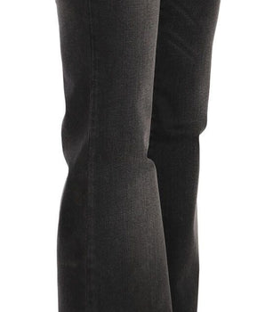 John Galliano Black Washed Mid Waist Flared Denim Casual Jeans John Galliano 