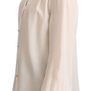 Dolce &amp; Gabbana Elegant Silk Top in Off White