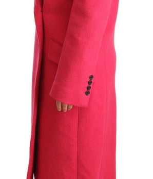 Dolce &amp; Gabbana Elegante abrigo rosa de lana y cachemira