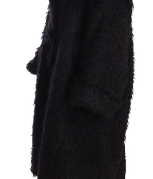 Dolce &amp; Gabbana Gabardina elegante con capa de pelo Runway