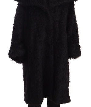 Dolce &amp; Gabbana Gabardina elegante con capa de pelo Runway