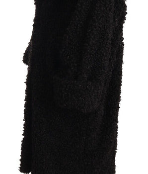 Dolce & Gabbana Elegant Black Fur Cape Trench Coat Dolce & Gabbana 