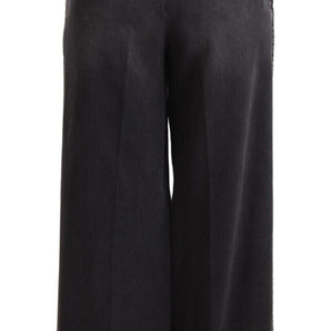 Dolce &amp; Gabbana Elegant Wide Leg Gray Wash Denim