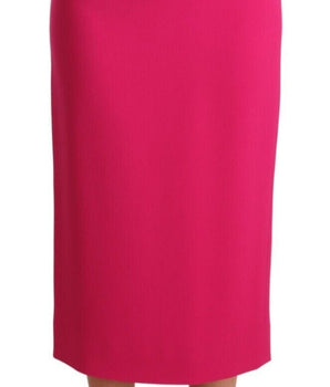 Dolce & Gabbana Elegant High-Waisted Pencil Skirt in Pink Dolce & Gabbana 