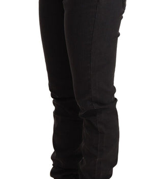 PINKO Black Cotton Stretch Skinny Mid Waist Women Denim Jeans PINKO 