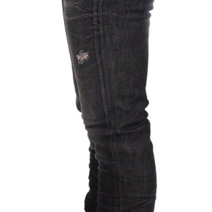 Acht Elegant Low Waist Skinny Black Denim