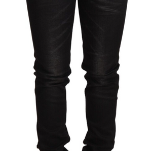 Acht Sleek Black Washed Skinny Jeans