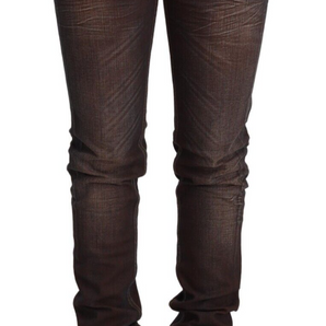 Acht Chic Low Waist Skinny Brown Jeans