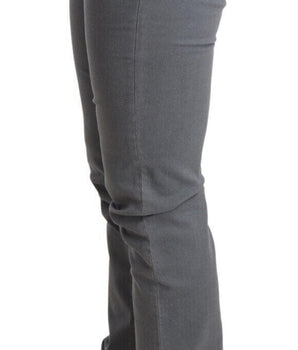 Ermanno Scervino Gray Low Waist Skinny Slim Trouser Cotton Jeans Ermanno Scervino 