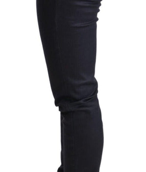 Ermanno Scervino Blue Low Waist Skinny Slim Trouser Cotton Jeans Ermanno Scervino 
