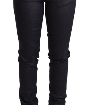 Ermanno Scervino Blue Low Waist Skinny Slim Trouser Cotton Jeans Ermanno Scervino 