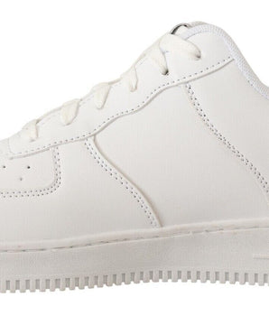 SIGNS Chic White Leather Low Top Sneakers SIGNS 
