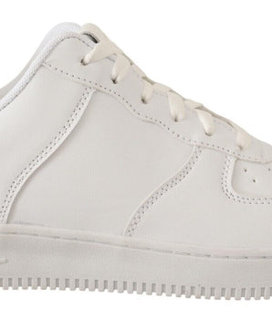SIGNS Chic White Leather Low Top Sneakers SIGNS 