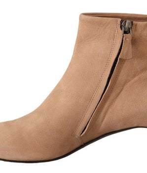 DEL CARLO Elegant Beige Leather Boots DEL CARLO 