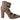 MY TWIN Elegant Leather Multi-Buckle Heels in Brown MY TWIN