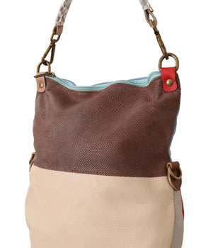 EBARRITO Chic Multicolor Leather Tote with Gold Accents EBARRITO 