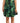 Dolce &amp; Gabbana Elegant Flared Mini A-Line Dress in Green Leaf Print