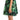 Dolce & Gabbana Elegant Flared Mini A-Line Dress in Green Leaf Print