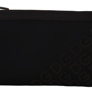 Dolce & Gabbana Sleek Black Monogram Neoprene Fanny Pack