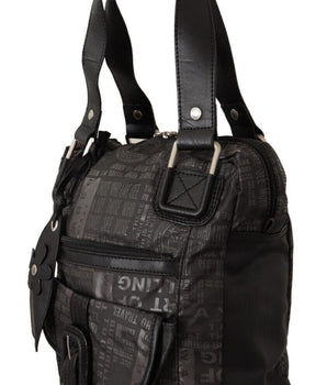 WAYFARER Chic Black and Gray Fabric Shoulder Handbag WAYFARER 