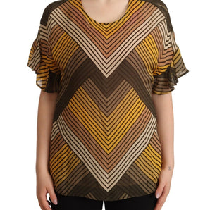 Blusa de manga corta a rayas multicolor Chic de Twinset