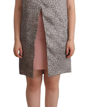 Comeforbreakfast Gray Sleeveless Shift Knee Length Dress Comeforbreakfast 