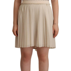 Vestido evasé sin tirantes beige Chic de Guess