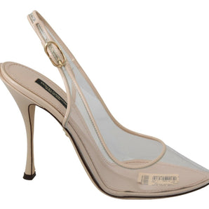 Dolce &amp; Gabbana Elegant Nude Beige Slingback Heels