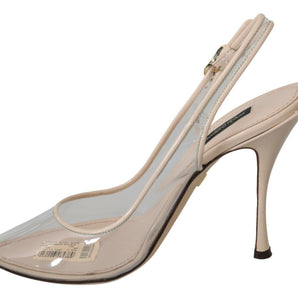 Dolce & Gabbana Elegant Nude Beige Slingback Heels