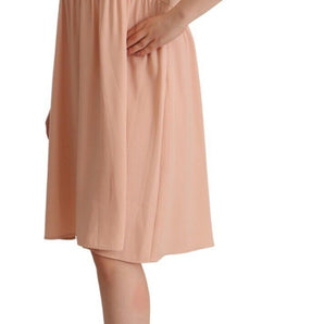 Vestido recto sin mangas beige elegante de Twinset