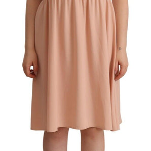 Vestido recto sin mangas beige elegante de Twinset