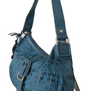 WAYFARER Chic Bolso de hombro de tela azul: perfecto para la elegancia diaria