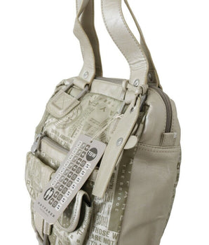 WAYFARER White Printed Handbag Shoulder Fabric Purse WAYFARER 