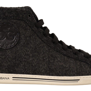 Dolce & Gabbana Elegant High Top Cotton/Wool Sneakers