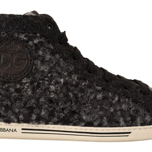 Dolce & Gabbana Elegant Gray High Top Sneakers