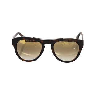 Frankie Morello Brown Acetate Men Sunglass