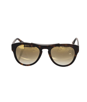 Frankie Morello Brown Acetate Mens Sunglasses