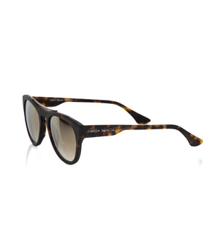 Frankie Morello Brown Acetate Mens Sunglasses