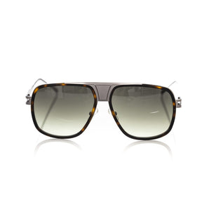 Frankie Morello Brown Metallic Fiber Men Sunglass