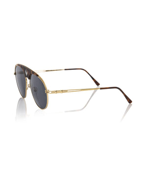 Frankie Morello Brown Metallic Fibre Men Sunglass
