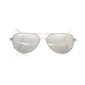 Frankie Morello Silver Metallic Men Sunglass