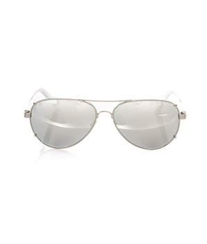 Frankie Morello Silver Metallic Fiber Men's Sunglass