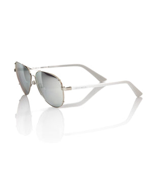 Frankie Morello Silver Metallic Fiber Men's Sunglass