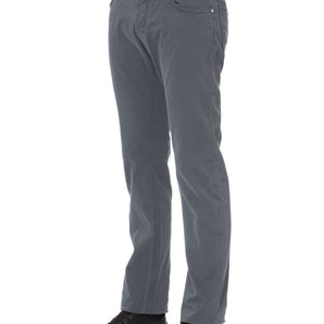 Jacob Cohen Gray Cotton Men Jeans